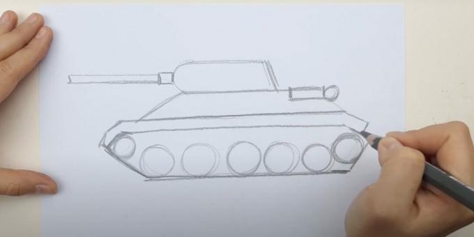 Comment dessiner un char: dessiner un canon