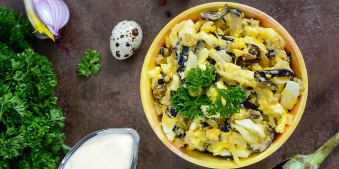 Salade d'aubergines à l'œuf