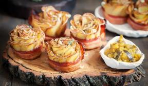 Roses de pommes de terre au bacon