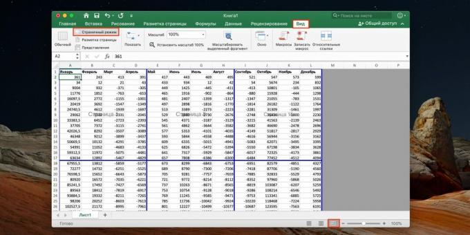 Comment faire un saut de page dans Excel: passer en mode pagination