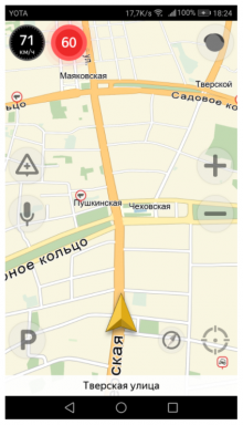 « Yandex. Navigator « mettent en garde contre les caméras et les accidents de la circulation, même sans la construction de la route