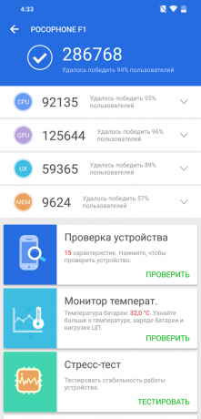 Xiaomi examen Pocophone F1: AnTuTu