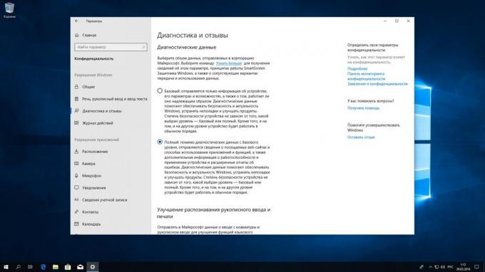Windows 10 Redstone 4: les données de diagnostic